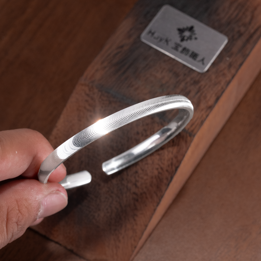 キャッツアイのバングル - s999 - L001347 – HUYK JEWELRY© 職人による