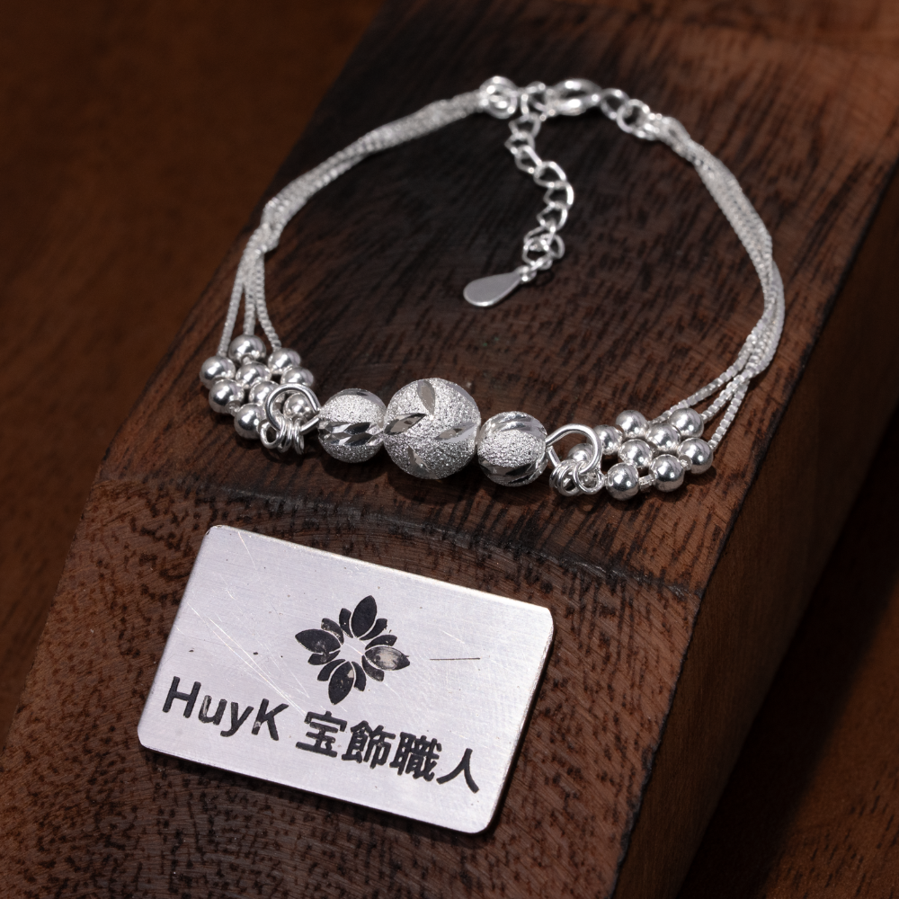 ビーズボールブレスレット - S925 - L000963 – HUYK JEWELRY© 職人