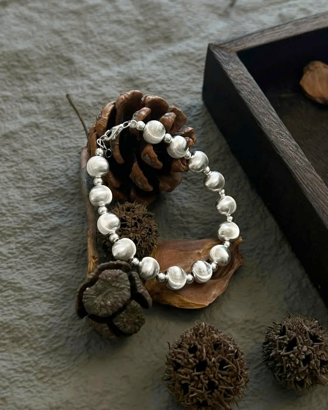 キャッツアイビーズブレスレット - アゲート - L001274