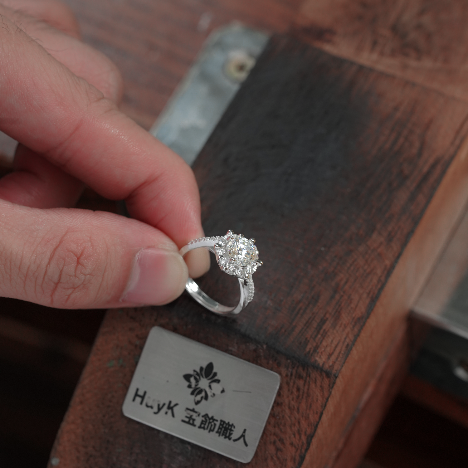 モアサナイトシルバーリング - S925 - N000903