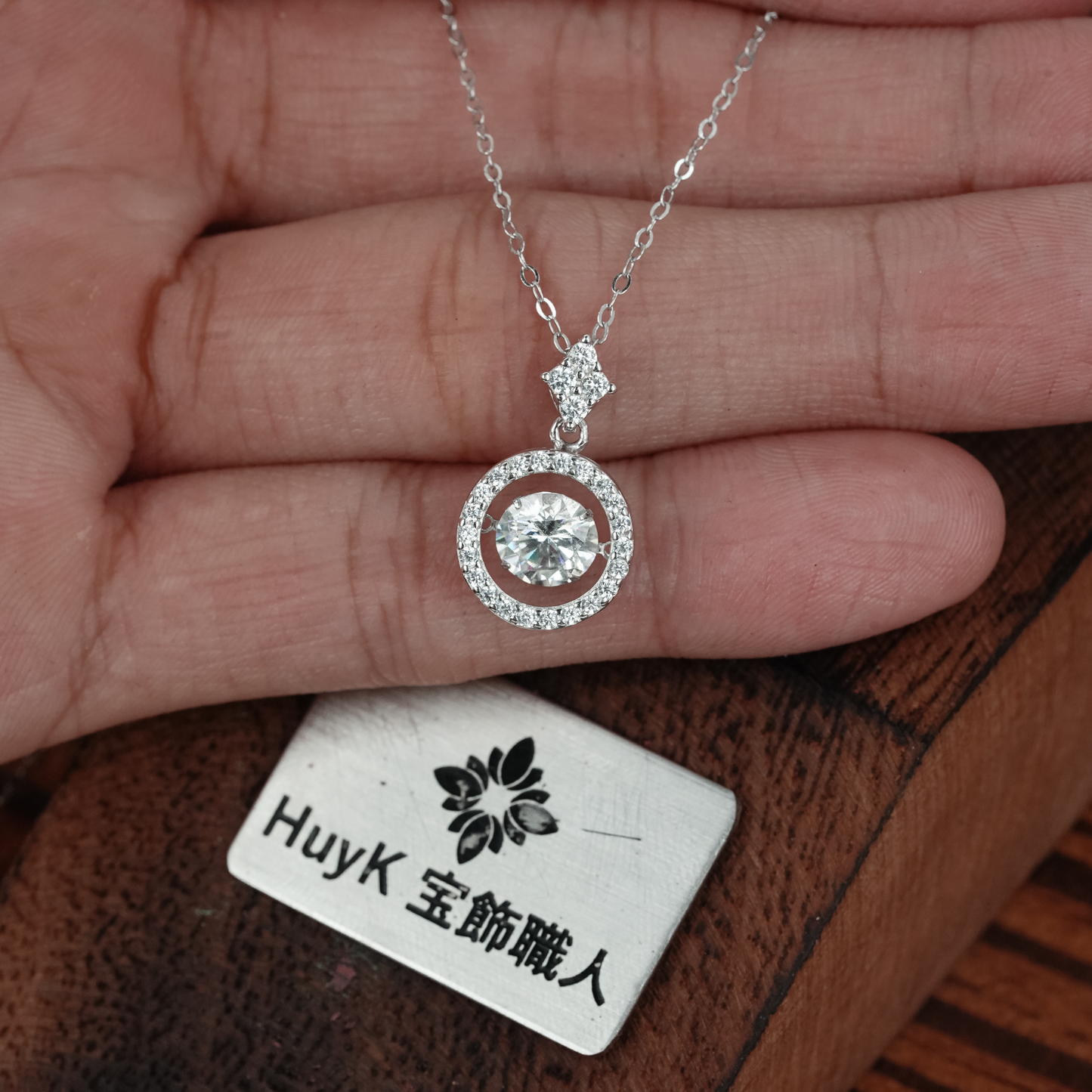 ジャンピングストーンネックレス- s925 - D400545