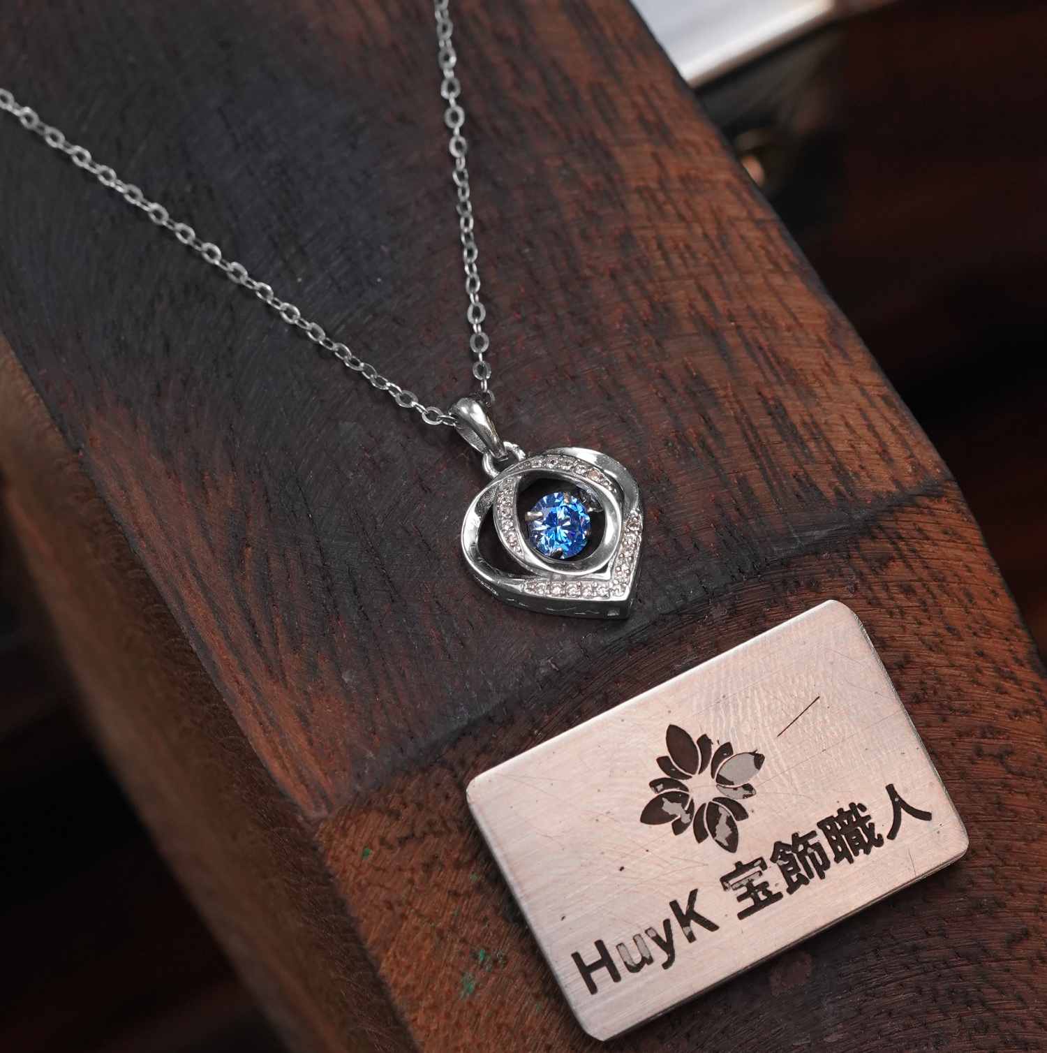 ブルーハート ネックレス - S925 - D400782