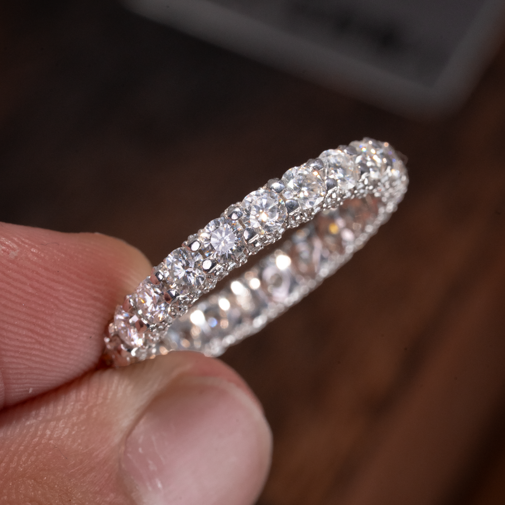 透明なモアッサナイトのリング - S925 - NM101