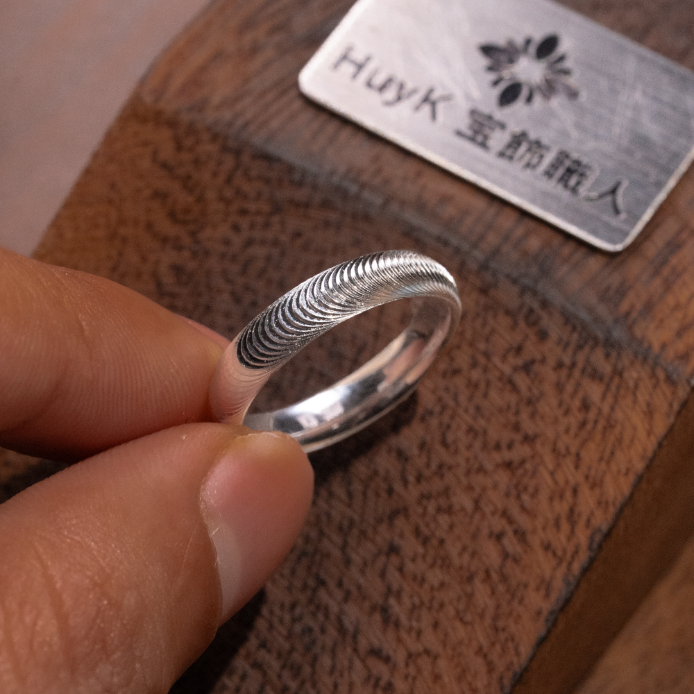 猫目模様のリング- s925 - N300999