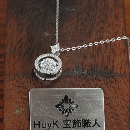 ジャンピングストーンネックレス- s925 - D400545