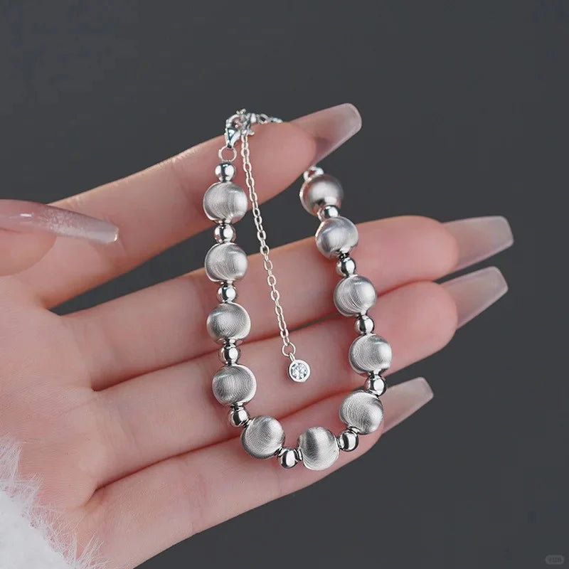 S925 イタリアンシルバー キャッツアイビーズブレスレット