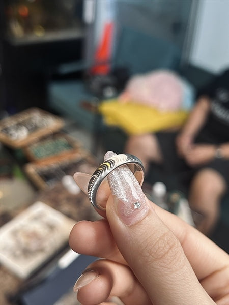 ハンドメイドシルバーキャッツアイリング キャッツアイリング3.8ミリ- S925ー N401099 – HUYK JEWELRY