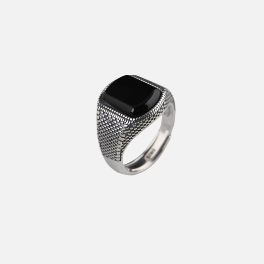 ブラックストーンリング - S925 - N100005