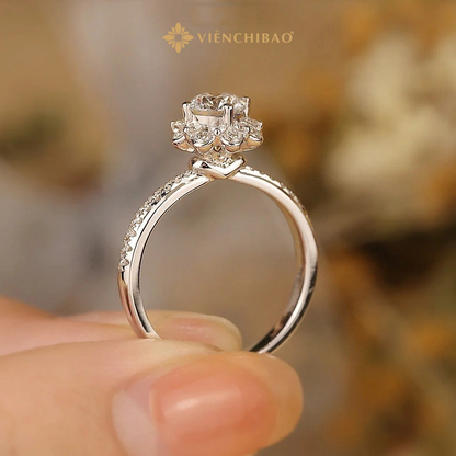 モアサナイトダイヤモンド フラワ - s925 -  N000968