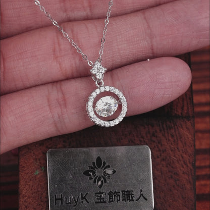 ジャンピングストーンネックレス- s925 - D400545