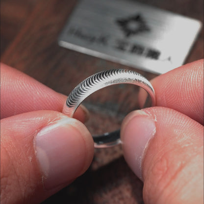 猫目模様のリング- s925 - N300999